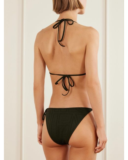 Totême Black Monogram Bikini Brief