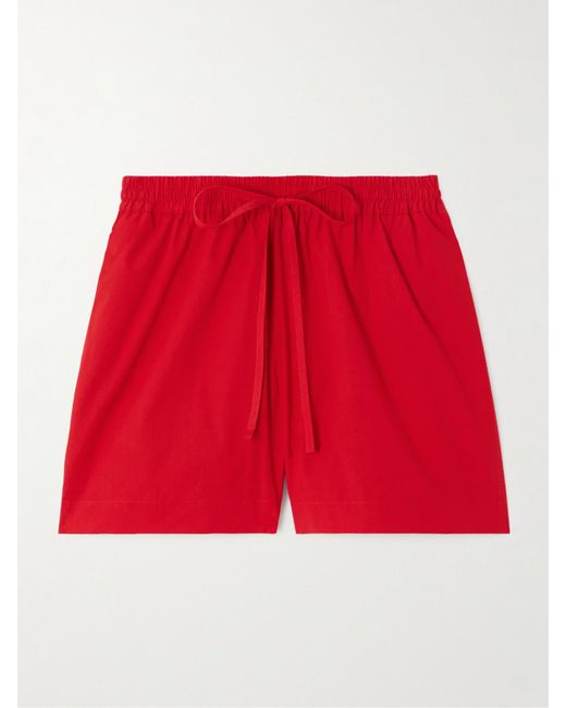 Matteau Red Shorts Aus Biobaumwollpopeline