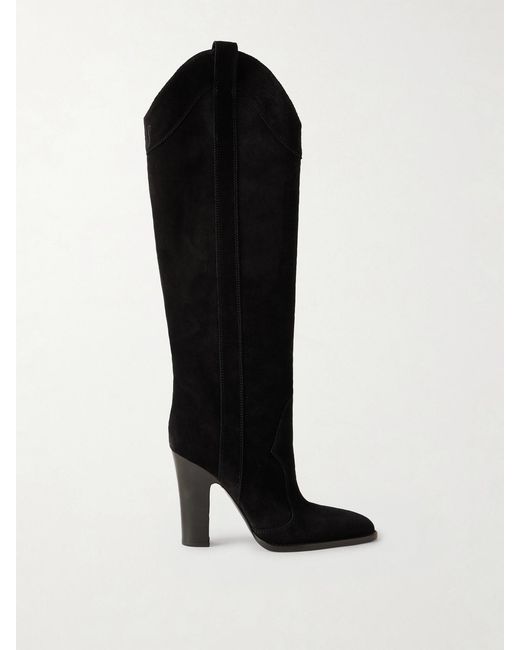 Paris Texas Black Lavinia 100 Suede Knee Boots