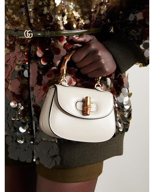 Gucci Natural Bamboo 1947 Small Leather Tote