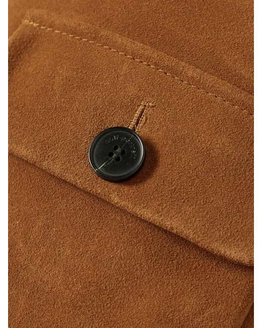 Self-Portrait Brown Cropped Suede Jacket