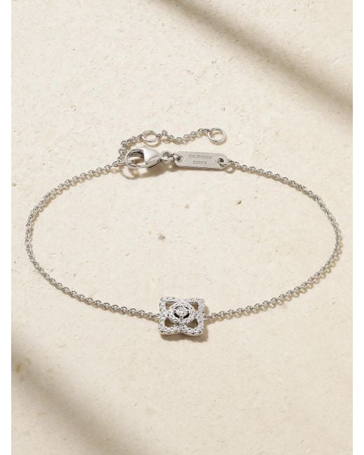 De Beers London Natural Lotus By De Beers 18-Karat Diamond Bracelet