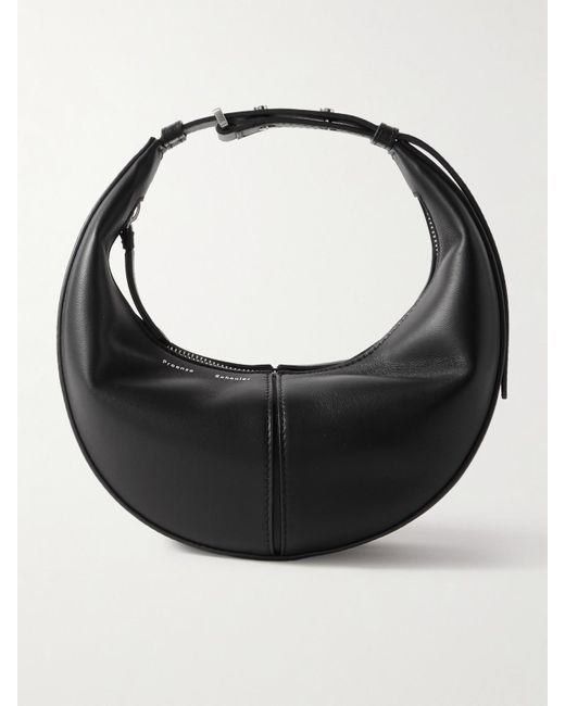 Proenza Schouler Black Slide Mini Paneled Leather Shoulder Bag