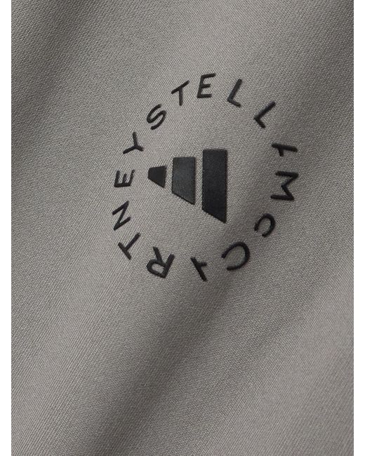 Adidas By Stella McCartney Gray Truepurpose Leggings Aus Recyceltem Stretch-Material Mit Perforationen