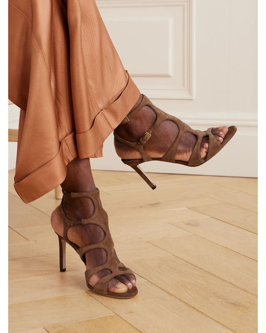 Tom Ford Natural Paradise Sandalen Aus Veloursleder Mit Cut-Outs
