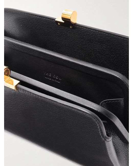 The Row Black Amazon Leather Clutch