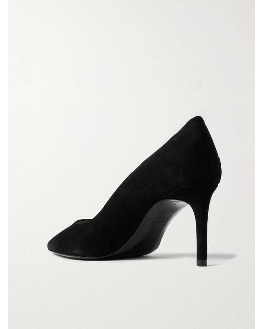 Stuart Weitzman Black Stuart Power Suede Pumps