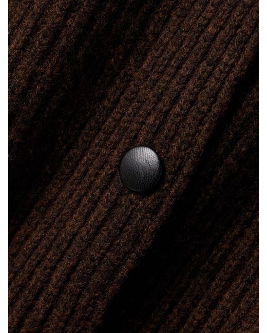 Khaite Brown Jina Oversized-Cardigan Aus Geripptem Kaschmir