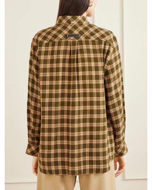 Wales Bonner Natural Ritual Checked Flannel Shirt