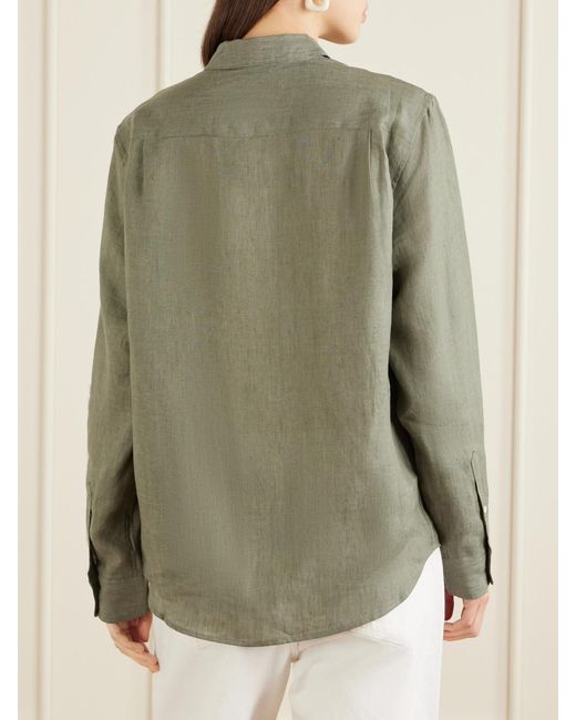 Aimé Leon Dore Green Linen Shirt