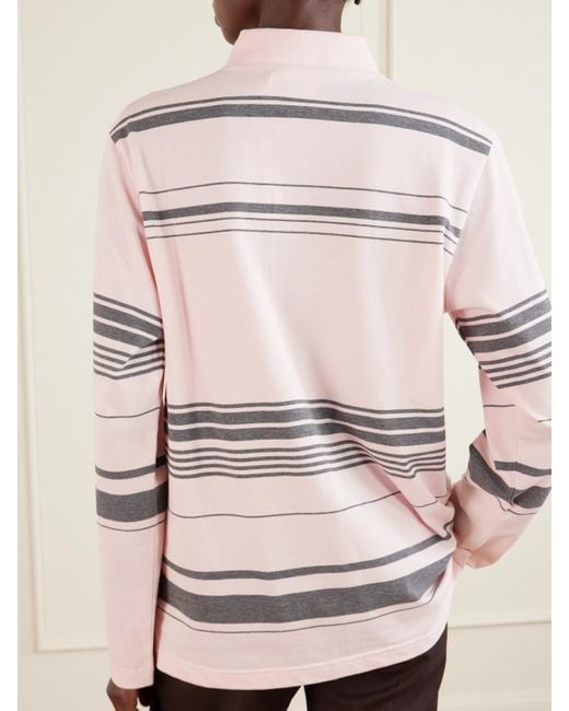 Adidas Originals Natural Wales Bonner Striped Cotton-Piqué Polo Shirt