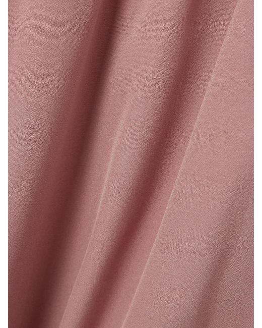 Stella McCartney Pink Hose Mit Weitem Bein Aus Crêpe Mit Kristallen