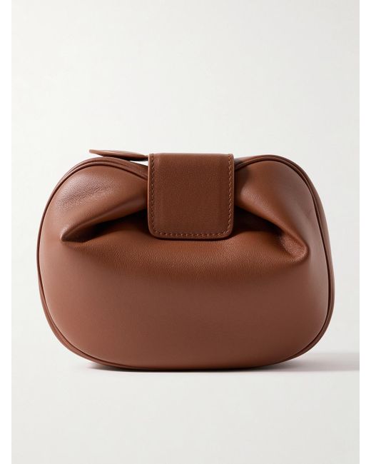 Gabriela Hearst Brown Soft Demi Leather Clutch