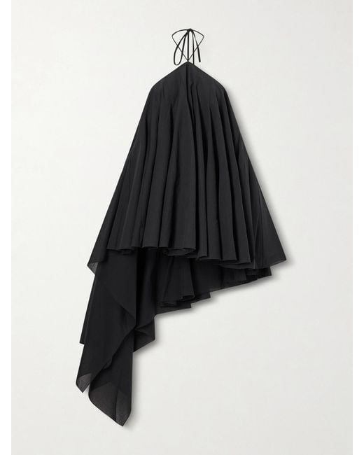 Jacquemus Black Pleated Asymmetrical Dress