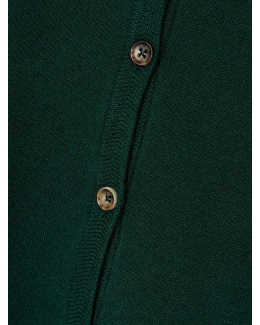 La Ligne Green Ben Silk, Wool And Cashmere-Blend Cardigan