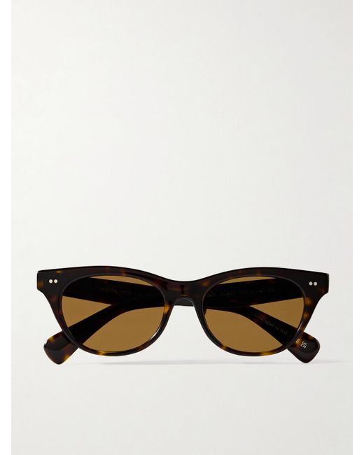 Oliver Peoples Black Avelin Cat-Eye Acetate Sunglasses