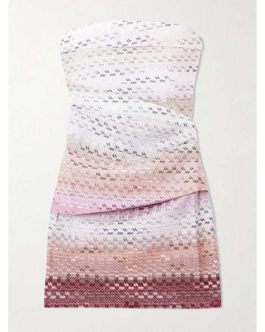 white christmas dresses Missoni Embellished Metallic Crochet-Knit Mini Dress – Runway Catalog
