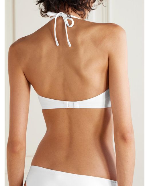 Eres White Les Permanents Gang Triangle Bikini Top
