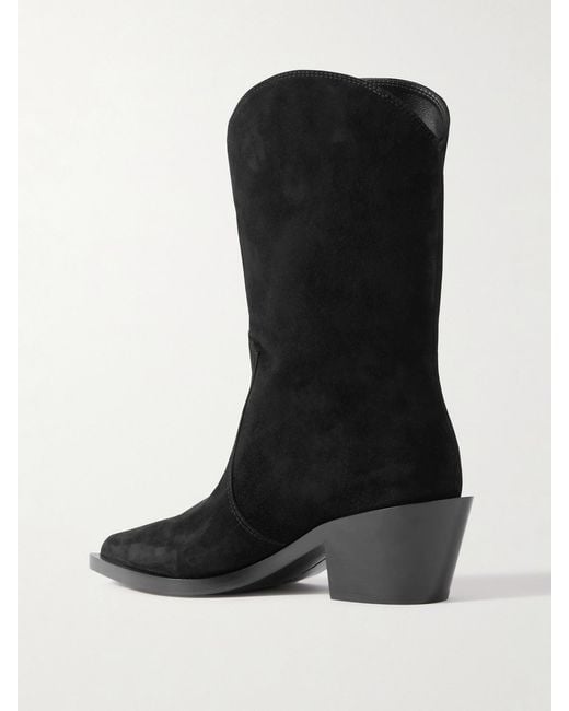Gianvito Rossi Black Waylon 45 Suede Ankle Boots