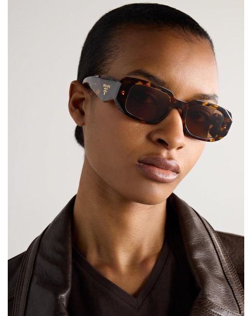 Prada Multicolor Square-Frame Acetate Sunglasses