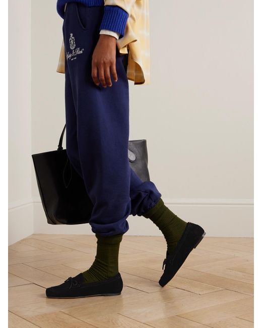 Aeyde Black Jasper Bootsschuhe Aus Veloursleder