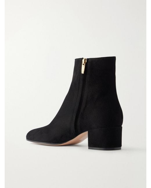 Gianvito Rossi Black Joelle 45 Suede Ankle Boots