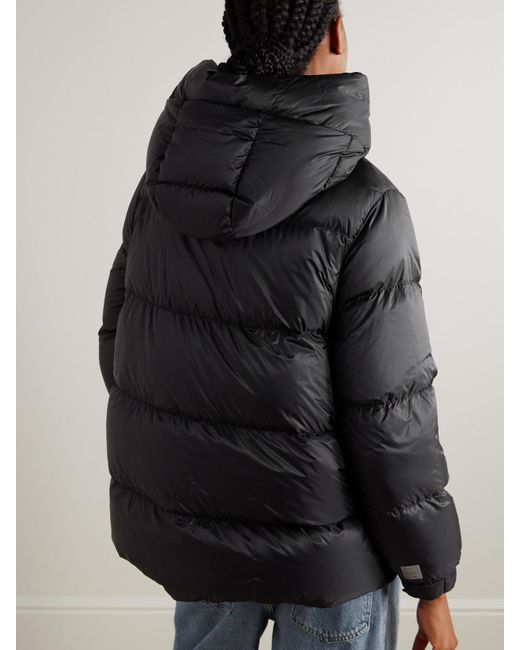 Max Mara Black The Cube Seia Hooded Padded Shell Down Coat