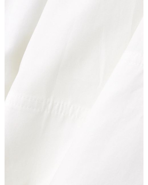 Proenza Schouler White Austin Midirock Aus Baumwollpopeline Mit Falten