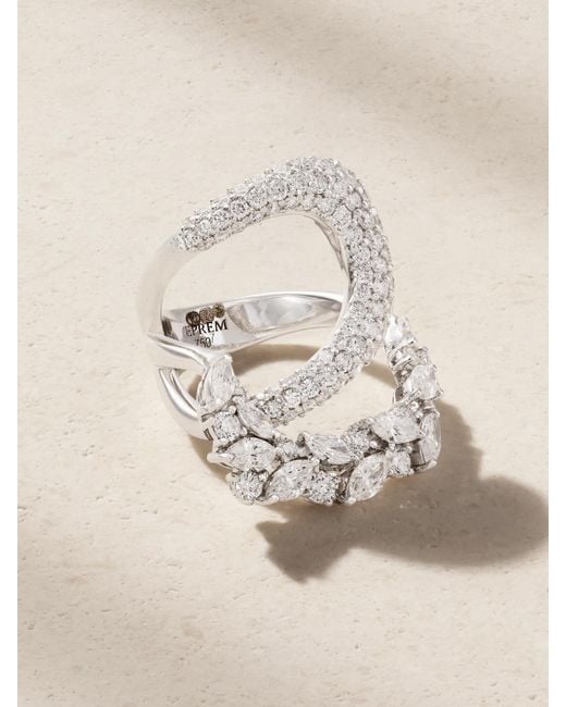 YEPREM Natural 18-Karat Diamond Ring