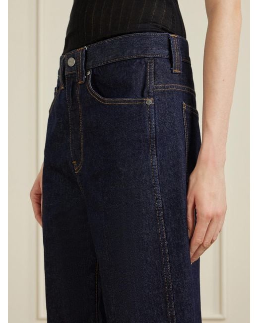 Khaite Blue Boyle Cropped Low-Rise Jeans