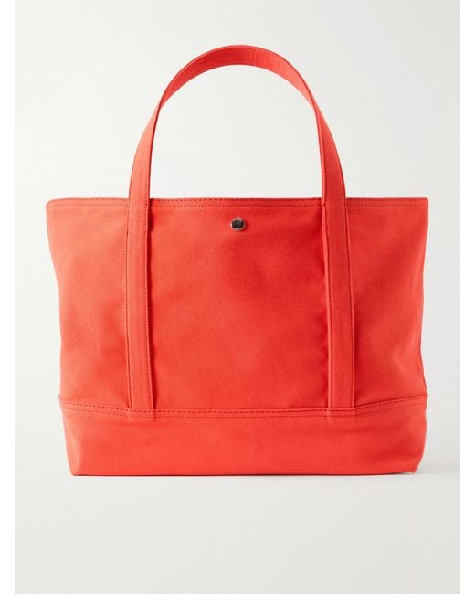 Totême Red Organic Cotton-Canvas Tote