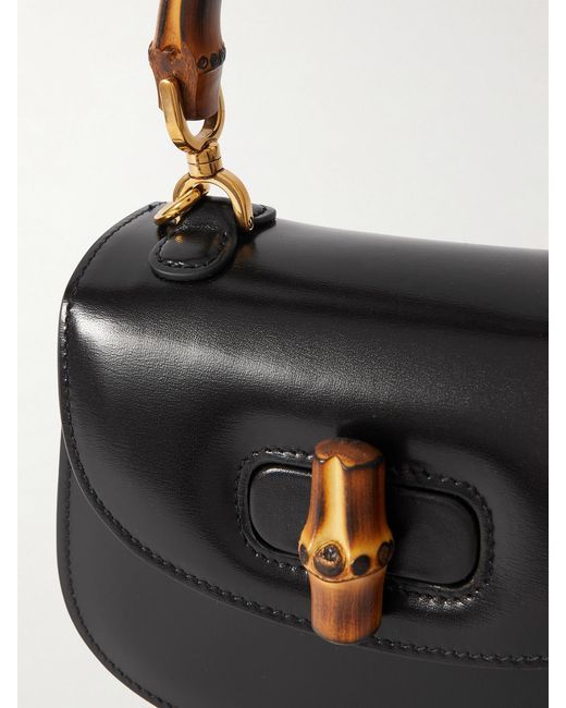 Gucci Black Bamboo 1947 Leather Shoulder Bag