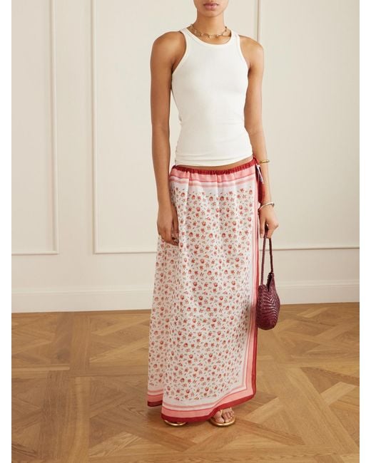 Dolce & Gabbana Pink Floral-Print Cotton-Voile Cover-Up