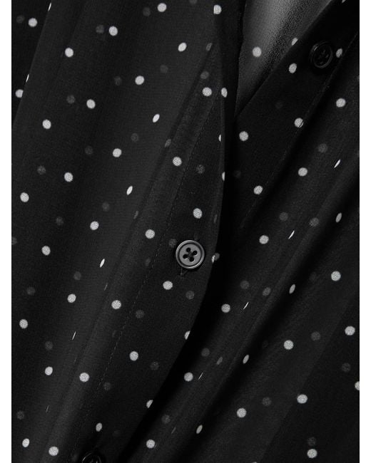 Frankie Shop Black Peri Hemd Aus Georgette Mit Punkten