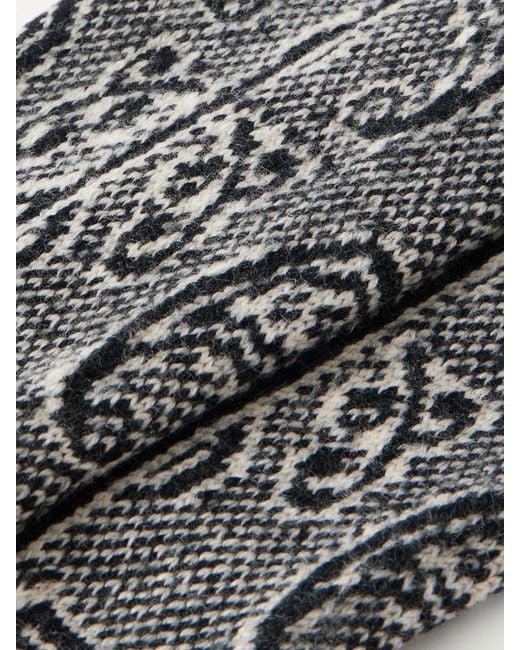 Dries Van Noten Gray Wool-Blend Socks