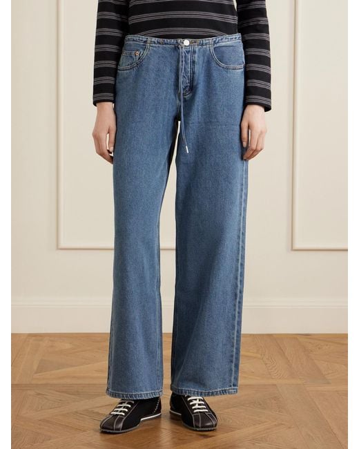 Still Here Blue Cool Wide-Leg Jeans