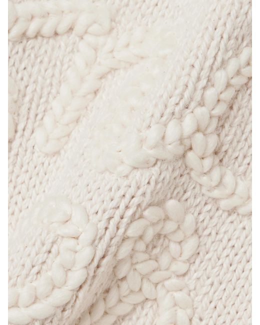 Moncler Natural Embroidered Cotton Sweater