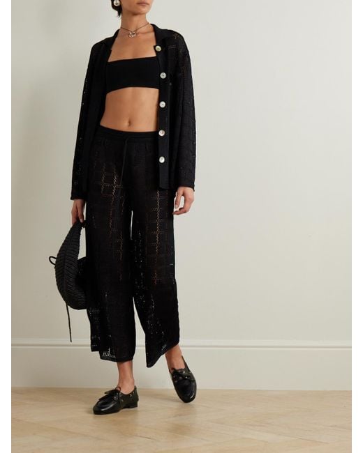 Calle Del Mar Black Ribbed-Knit Bandeau Top