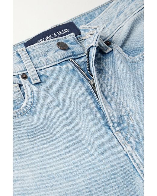 Veronica Beard Blue Crosbie Hoch Sitzende Jeans Mit Weitem Bein
