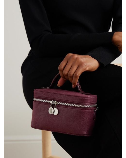 Stella McCartney Purple Falabella Chain-Embellished Brushed Shoulder Bag