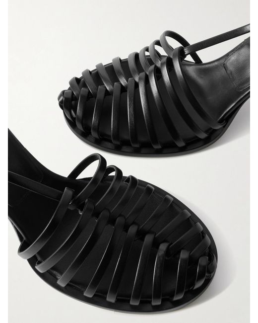 Tod's Black Leather Sandals