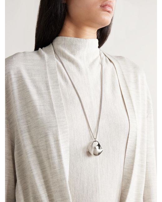 Khaite White Lotus Small-Tone Necklace