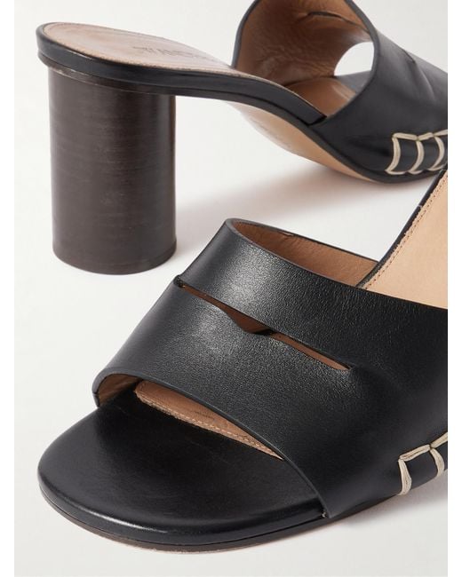 J.W. Anderson Natural Loafer Whipstitched Leather Mules