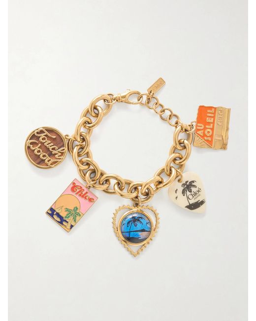 Chloé White Tone Enamel Bracelet