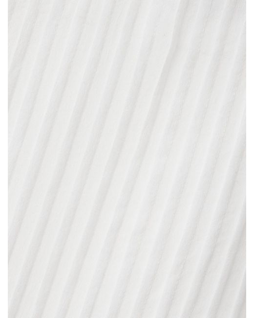 Pantalon Large En Mousseline De Coton À Plis Nervures Vanished Christopher Esber en coloris White