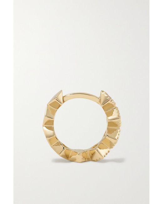 Jacquie Aiche Metallic 14-Karat Diamond Single Hoop Earring