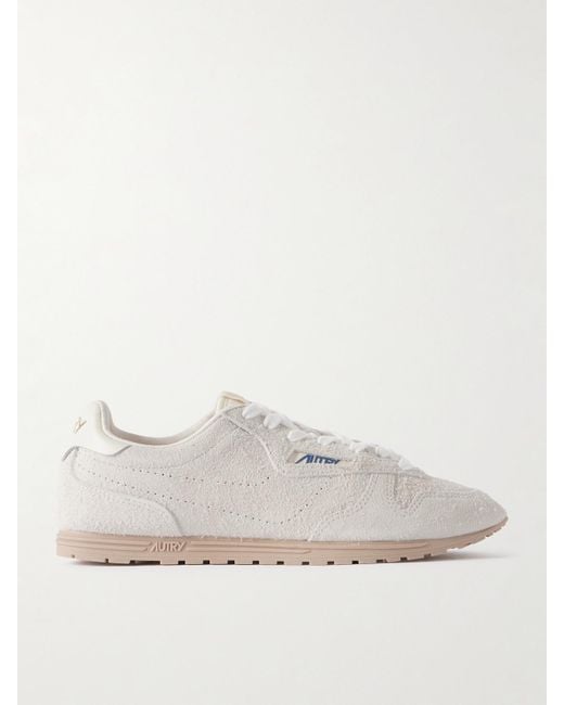 Autry Natural Windspin Sneakers Aus Gebürstetem Veloursleder Mit Lederbesätzen Und Perforationen