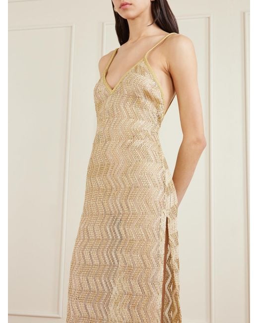 Missoni Natural Mare Metallic Crochet-Knit Coverup