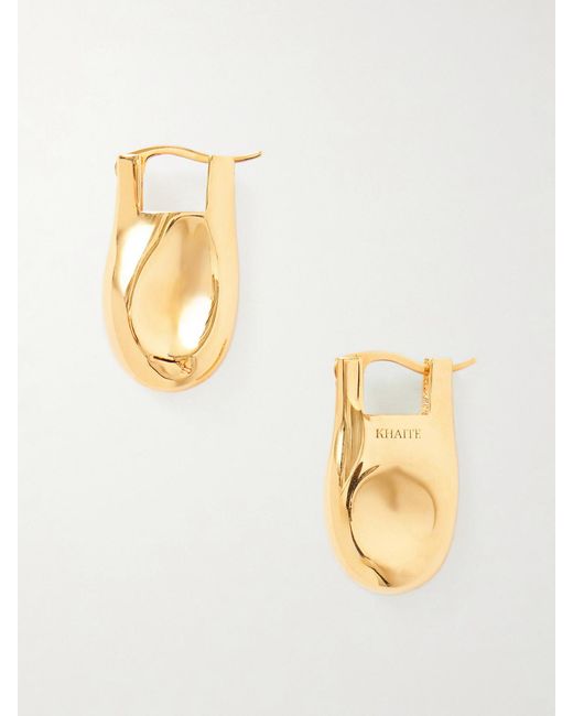Khaite Metallic Keefe-Plated Earrings