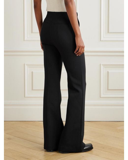 Jonathan Simkhai Black Kenna Crepe Flared Pants